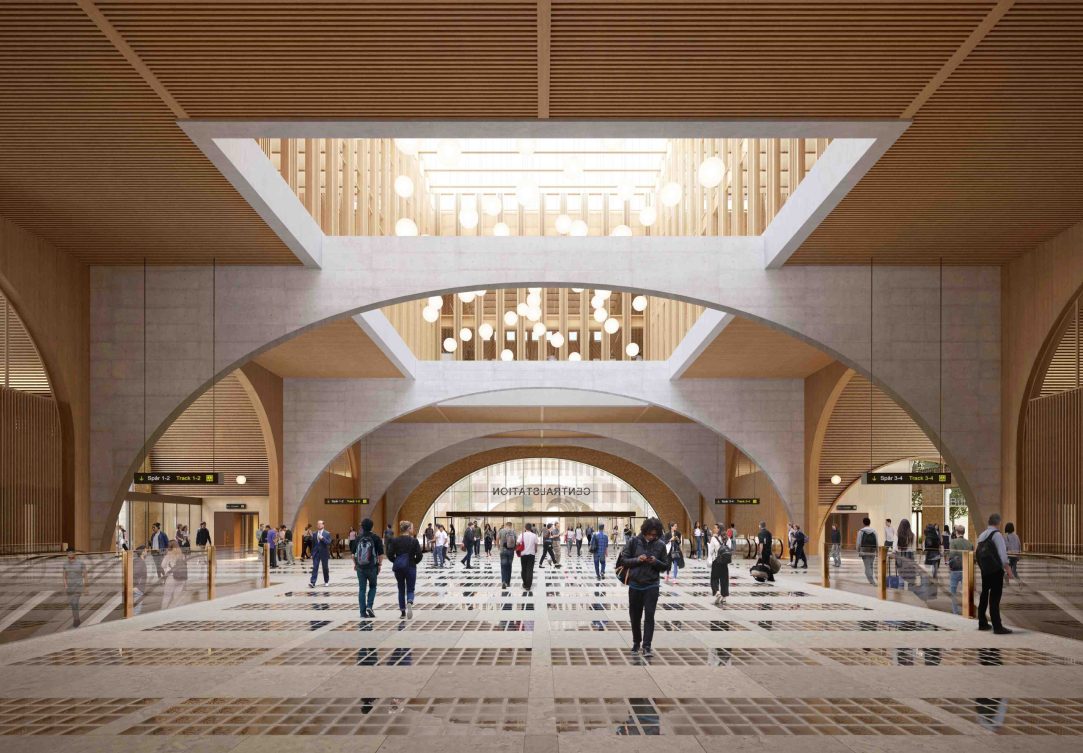 Nya stationshuset interior - image Reiulf Ramstad Arkitekter
